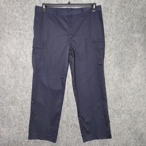 Edwards‎ Garment Men Cargo Chino 38x30 Navy Pockets Woven Workwear Uniform 2538